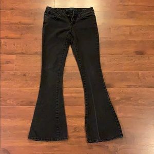 Black flare jeans
